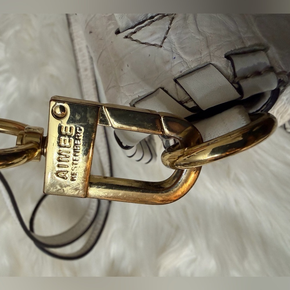 💄RARE💄 Aimee Kestenberg Faux Croco Leather Crossbody Bag - Picture 10 of 14